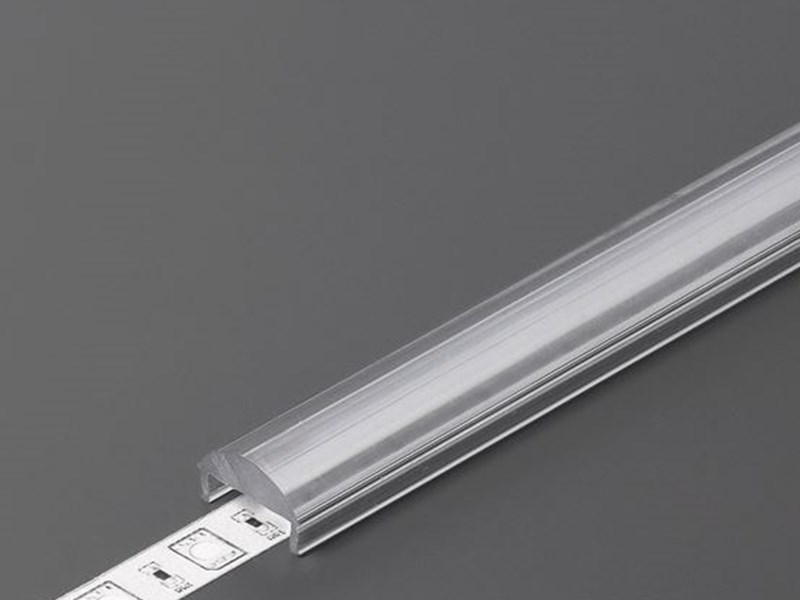 Slægtsforskning deform svag LED Profil, Cover, C click med linse for lav lysspredning, transparent G2,  lav vinkel