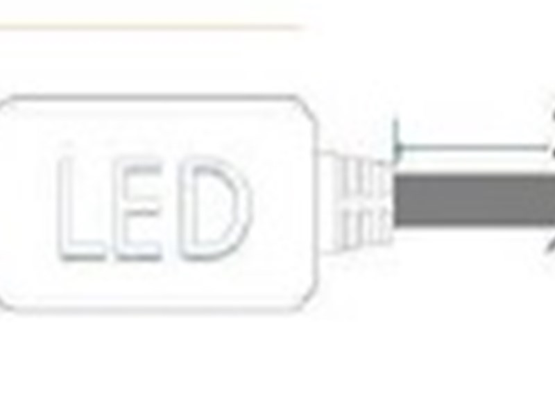 cigaret plus på LED strip 230V, "Byggelys", POWER CORD MED EU-PLUG, Anvendes til LED Strip  med 60 led/m